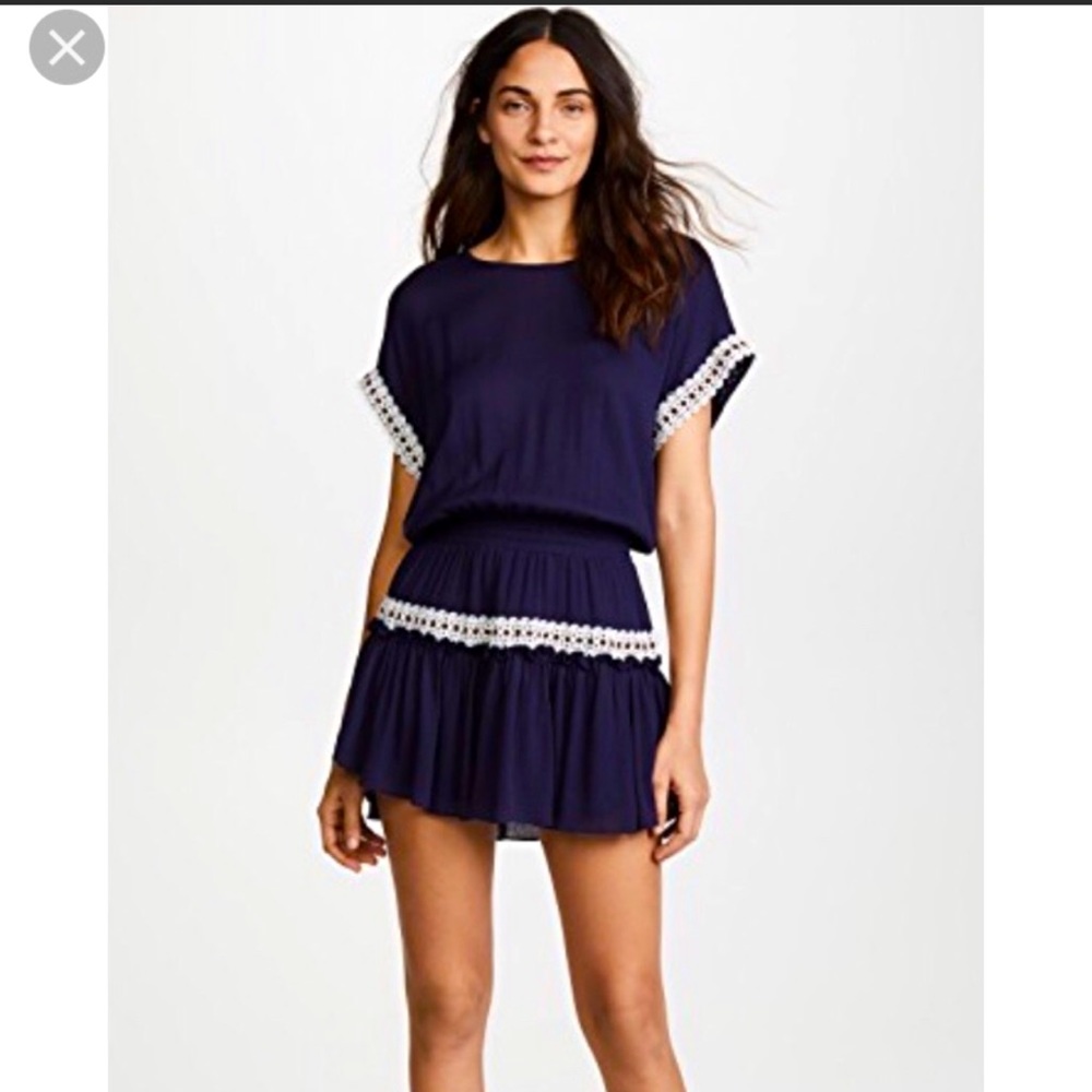 MISA MINI DRESS in NAVY & WHITE  SIZE M  NWT